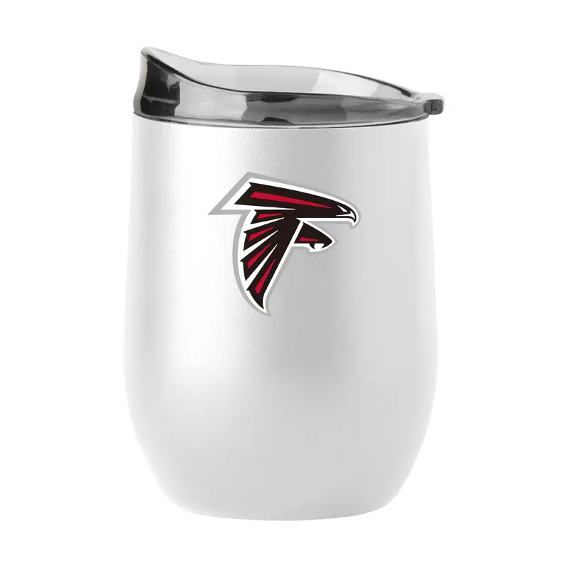 Atlanta Falcons 16oz Swagger White Powder Coat Curved Beverage
