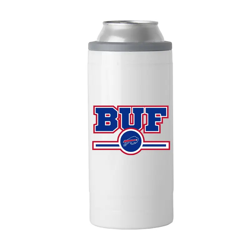 Buffalo Bills Letterman 12 oz Slim Can Coolie