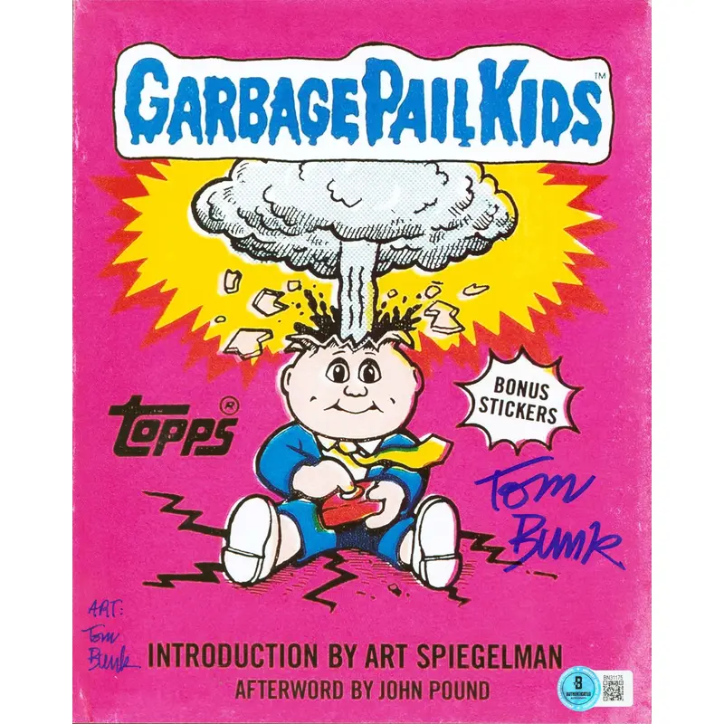 Garbage Pail Kids Tom Bunk "Art Tom Bunk" Signed 8x10 Photo BAS #BN31175