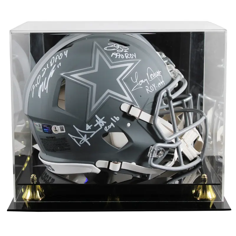 Prescott, Smith, Parsons +1 Signed Slate F/S Speed Proline Helmet W/ Case BAS W