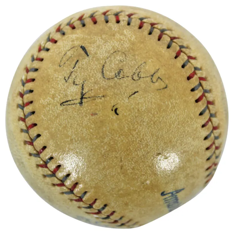 Tigers Ty Cobb Authentic Signed 1926-27 Ban Johnson Oal Baseball JSA #Z40401