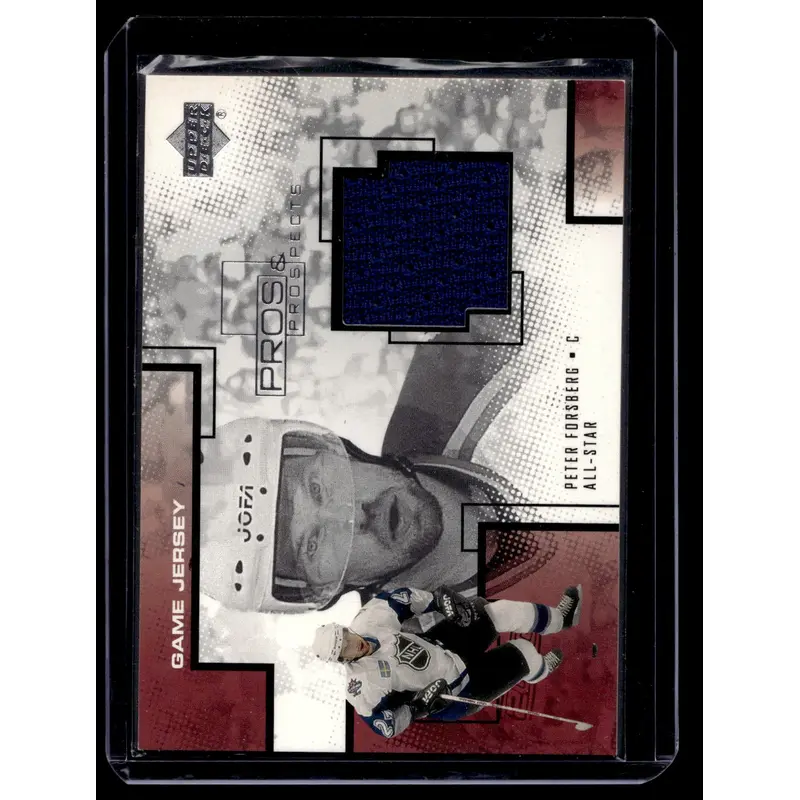 2000-01 Upper Deck Pros & Prospects - Game Jerseys - Peter Forsberg #PF