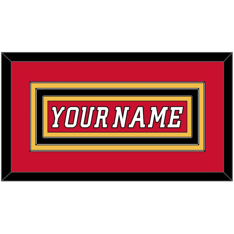 Calgary Nameplate - Home Red (2007-2017) - Triple Mat 2