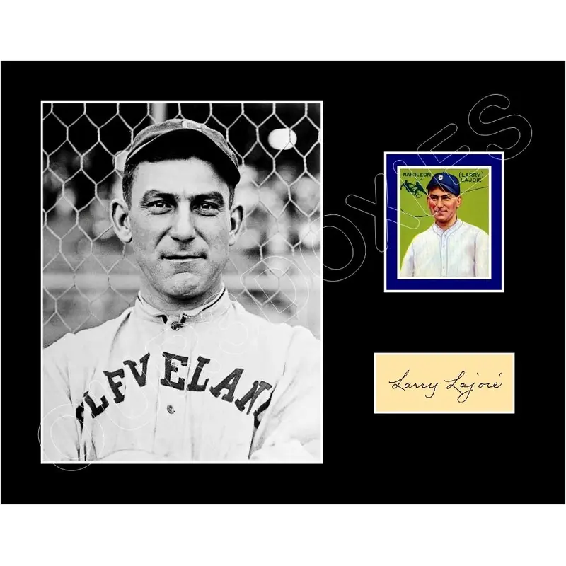 Napoleon Lajoie 1933 Goudey Card Matted Photo Display 11X14 - Cleveland Naps - 1565