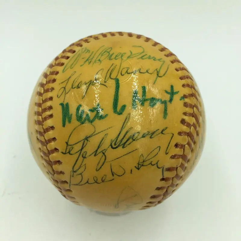 1974 Mickey Mantle Hall Of Fame Induction Day Multi Signed Baseball PSA DNA COA