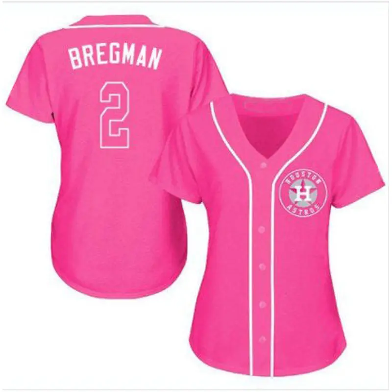 Baseball Jersey Houston Astros Alex Bregman Pink Fashion Stitched Jerseys