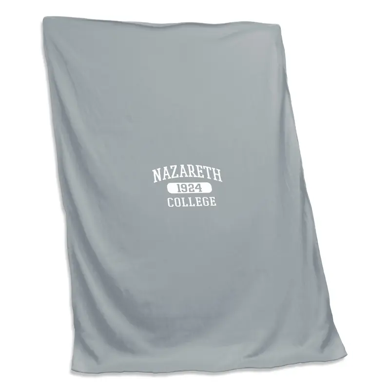 Nazareth College of Rochester Gray Sweatshirt Blanket (Screened)