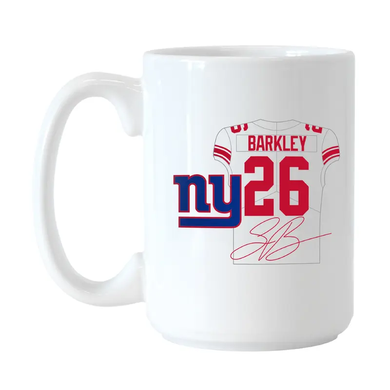 New York Giants Saquon Barkley Jersey 15oz Sublimated Mug