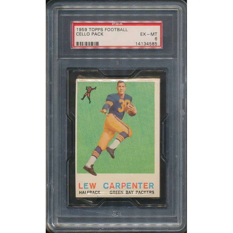 1959 Topps Football Unopened Cello Pack PSA 6