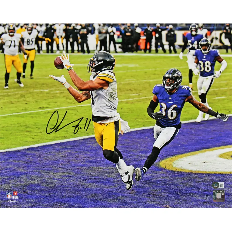 Steelers Chase Claypool Authentic Signed 16x20 Vs Ravens Photo BAS Witnessed