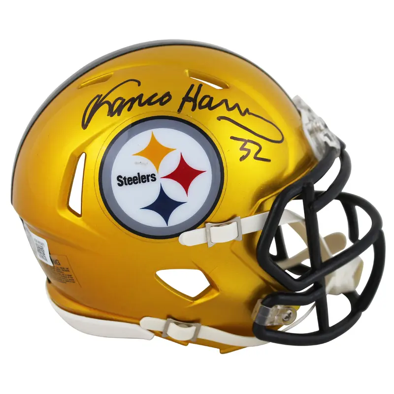 Steelers Franco Harris Signed Flash Speed Mini Helmet BAS Witnessed #WX48981