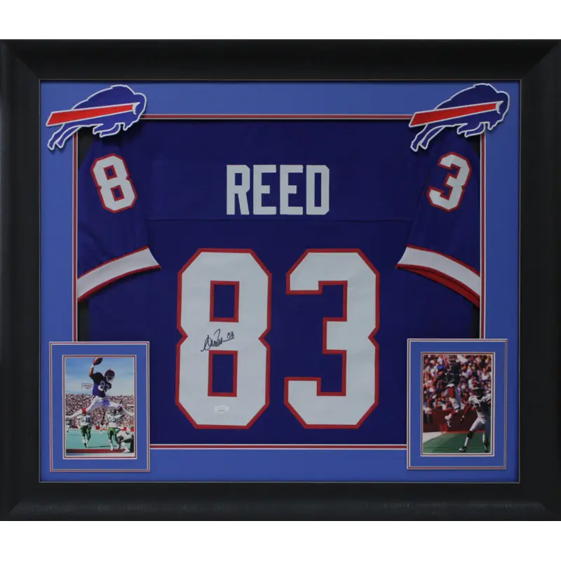 Andre Reed Authentic Signed Blue Pro Style Framed Jersey Autographed JSA Witness