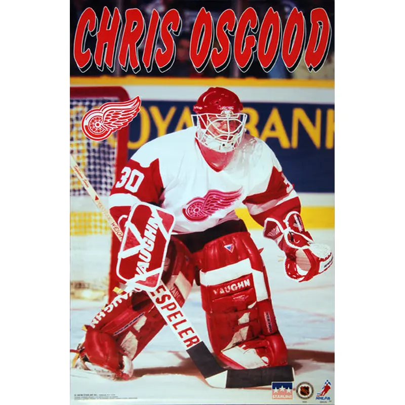 Chris Osgood "Superstar" Detroit Red Wings NHL Goalie Poster - Starline 1997
