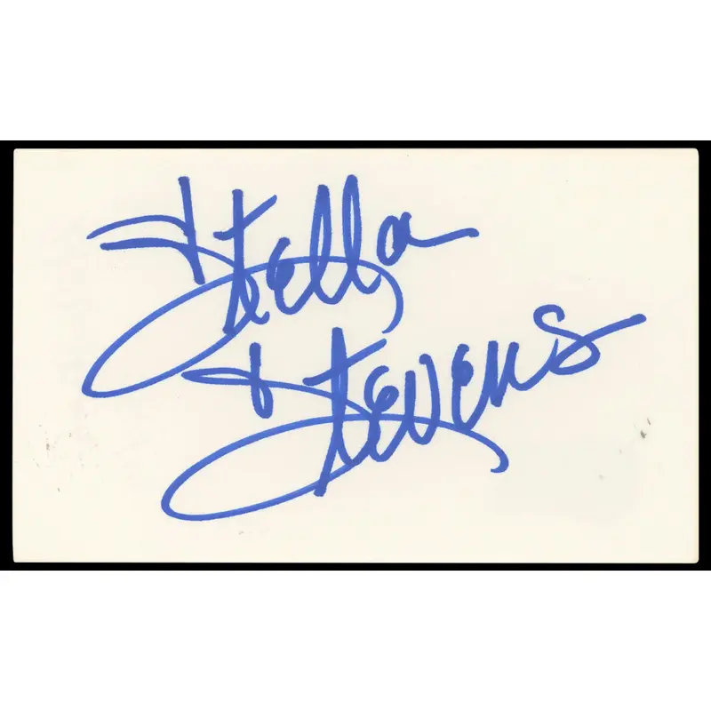 Stella Stevens Girls! Girls! Girls! Authentic Signed 3x5 Index Card BAS #BN33249