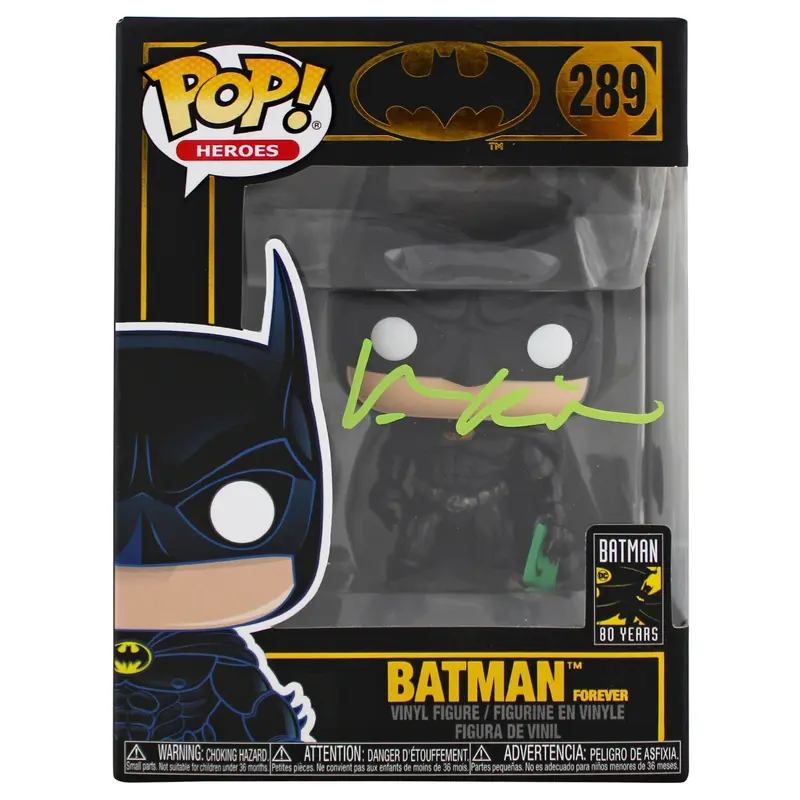 Val Kilmer Batman Forever Signed #289 Batman 80 Years Funko Pop Vinyl Figure BAS