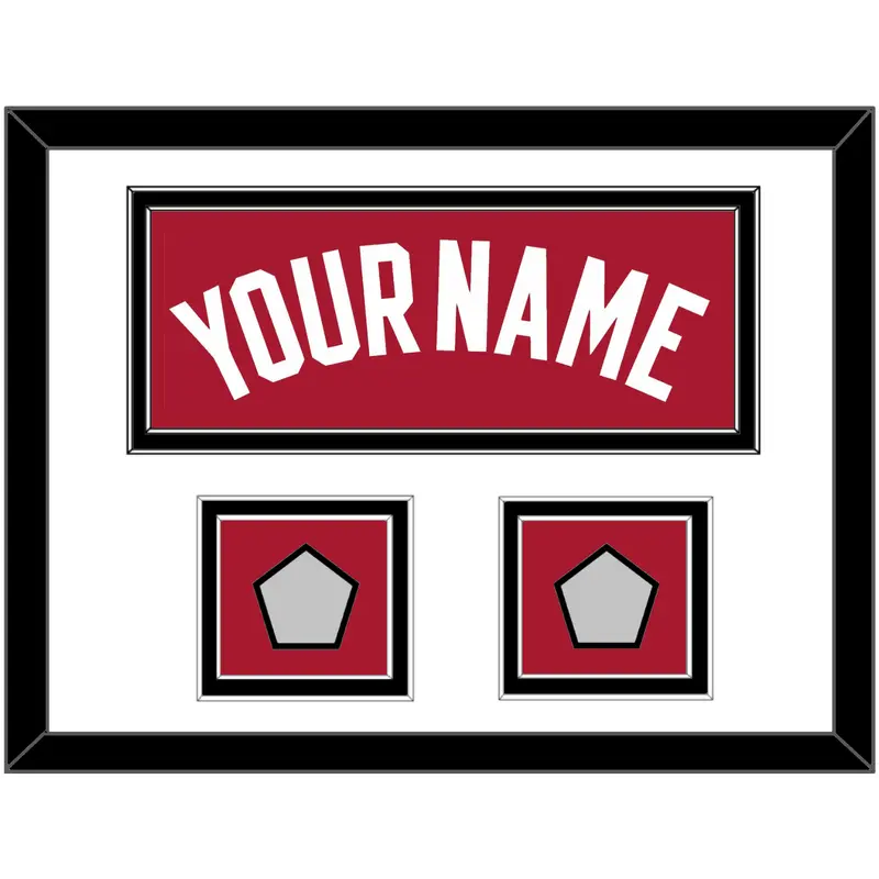Miami Name & 2 Finals Patches - Alternate Red (2001-2008) - Double Mat 1