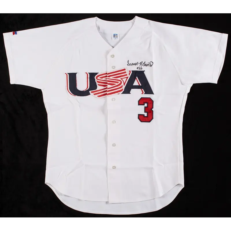 Frank Robinson Signed Authentic Team USA Olympics Jersey Beckett COA