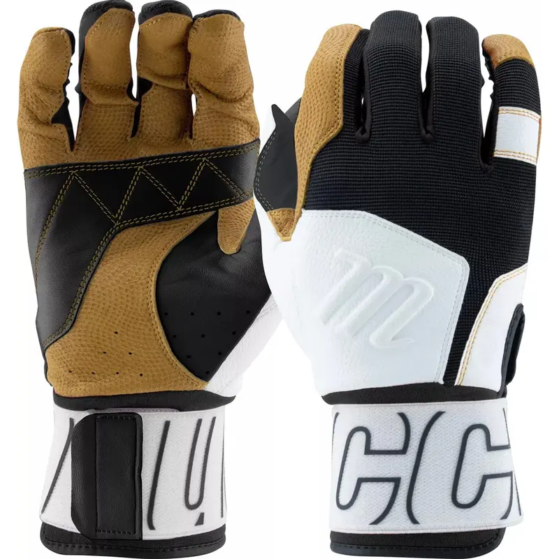 New Marucci Blacksmith Batting Gloves - Adult Size Large - White/Black