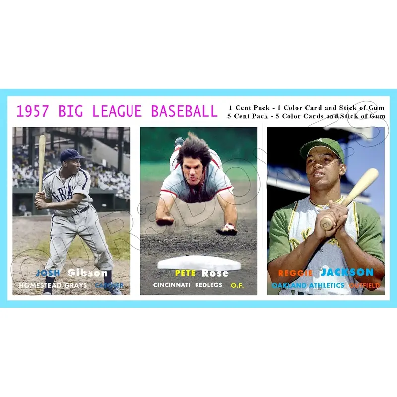Rose Jackson Gibson 1957 Topps Salesman Sample Panel Custom Card - 4710
