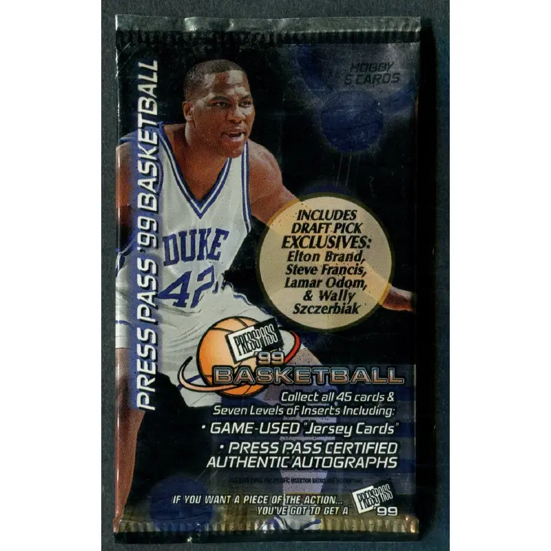 1999 1999/00 Press Pass Basketball Unopened Pack (Hobby) (5)