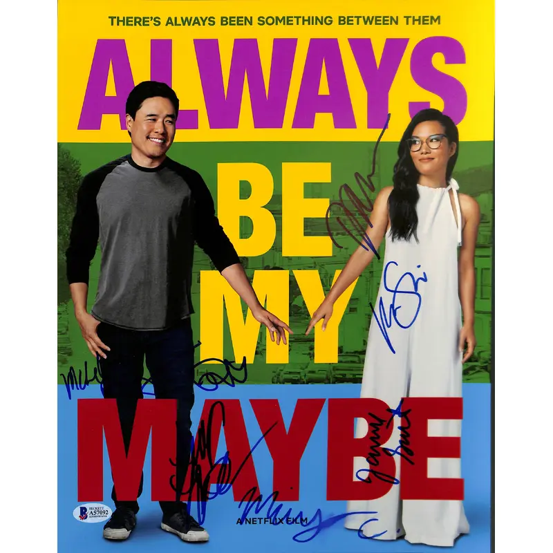 Always Be My Maybe (7) Randall Park, Karan Soni +5 Signed 11x14 Photo BAS A57092