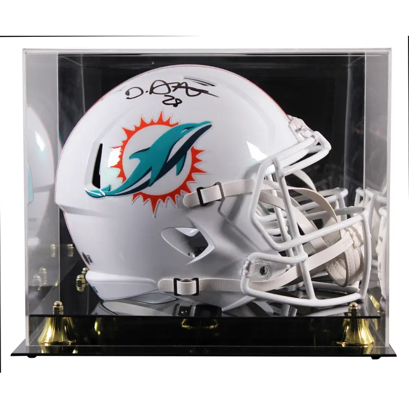 Dolphins De'Von Achane Signed Full Size Speed Rep Helmet W/ Case BAS Witnessed