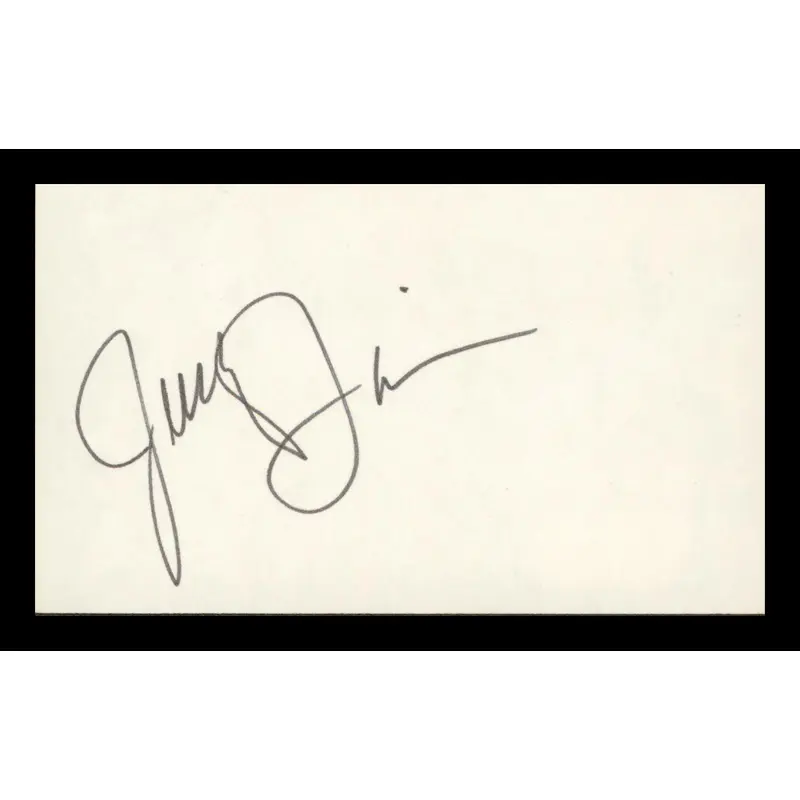 Jerry Dixon Warrant Authentic Signed 3x5 Index Card Autographed BAS #BP00928