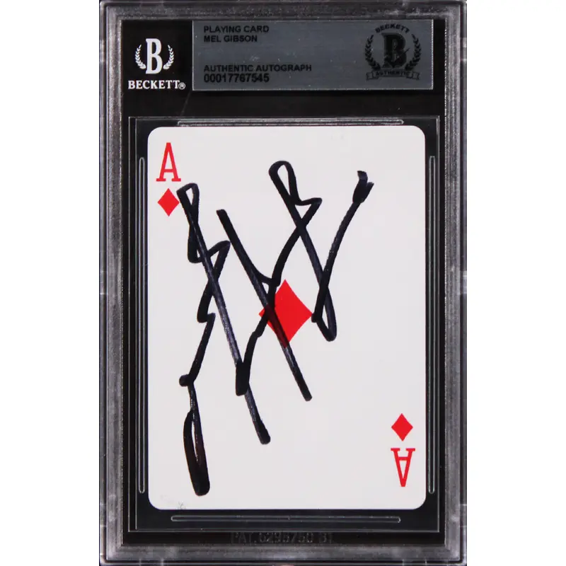 Mel Gibson Maverick Authentic Signed Ace Of Diamonds Card BAS Slabbed 2