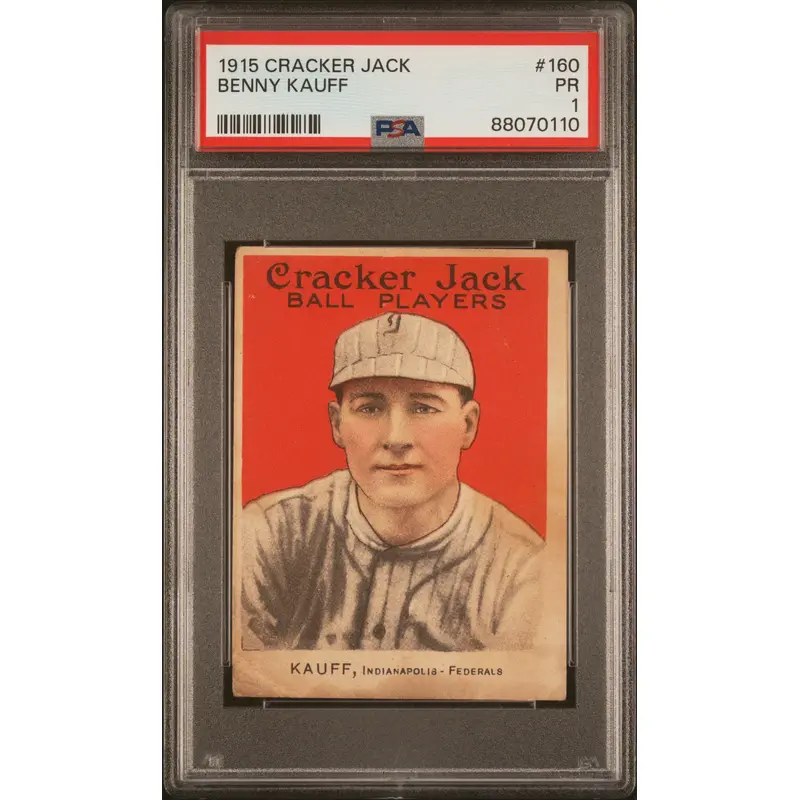 Benny Kauff 1915 Cracker Jack #160 PSA 1 Poor