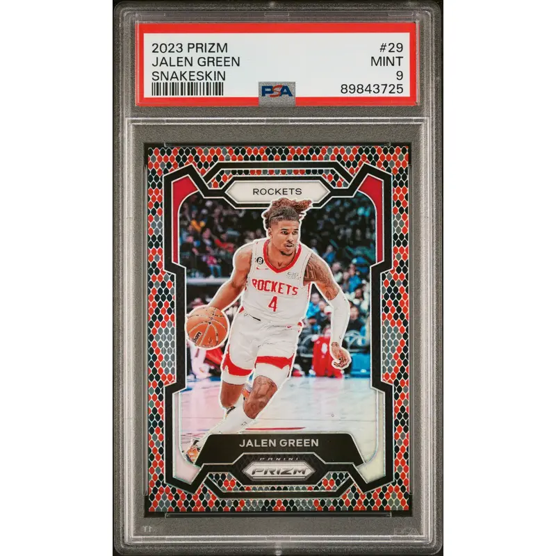 Jalen Green 2023 Panini Prizm #29 Snakeskin PSA 9 Mint