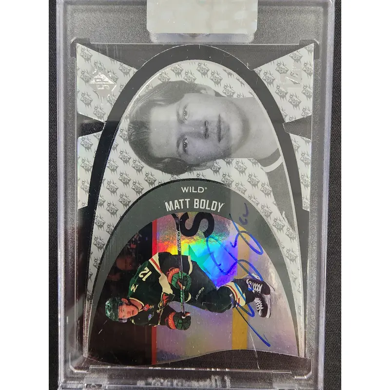 Matt Boldy 2022 Upper Deck Clear Cut Signature Vintage Views Auto 1