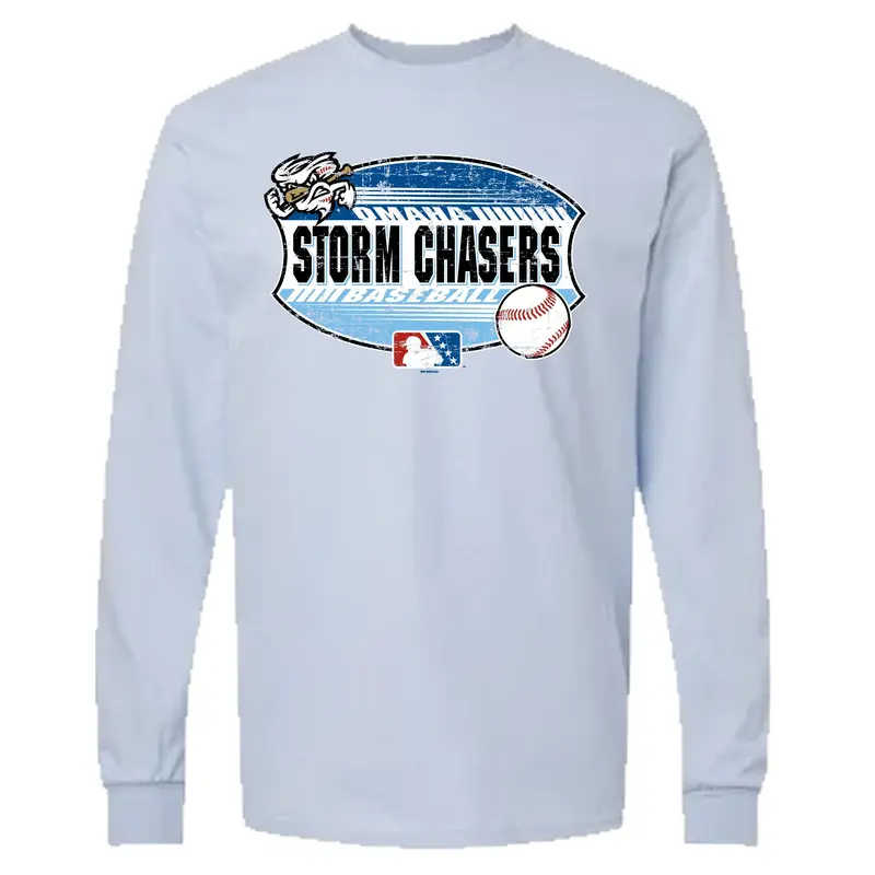 Omaha Storm Chasers Bimm Ridder Men's Halbert Light Blue LS Tee