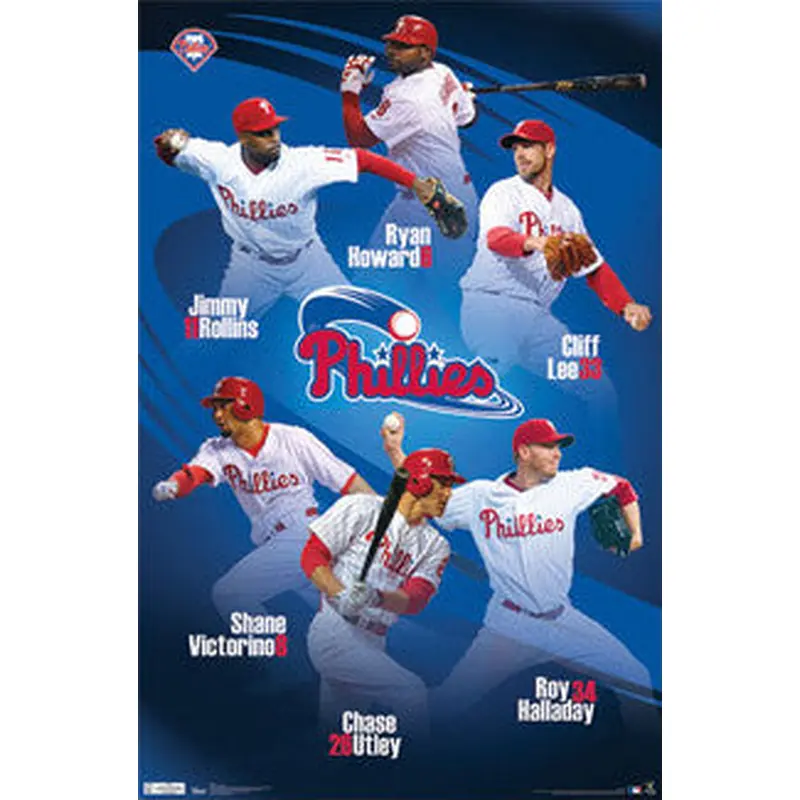 Philadelphia Phillies "Super Six" (2011) MLB Baseball Action Poster - Costacos Sports