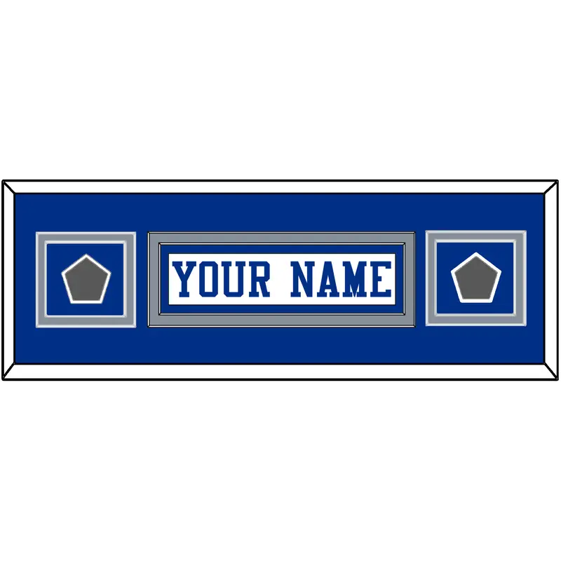 Dallas Nameplate & 2 Super Bowl Jersey Patches - White Jersey - Double Mat 10
