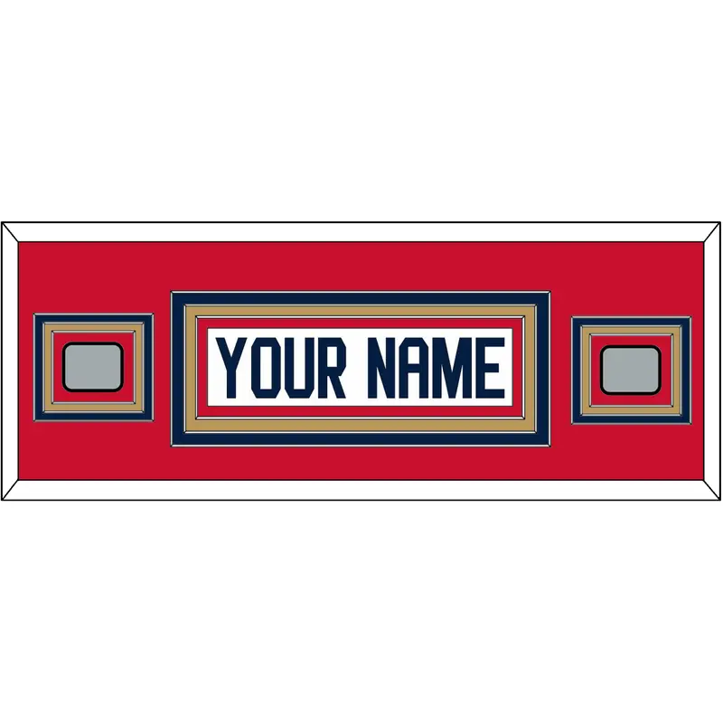 Florida Nameplate & 2 Stanley Cup Champions Patches - Road White - Triple Mat 4