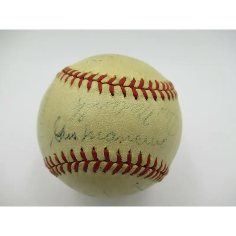 1944 New York Yankees Team Signed Autographed Baseball Mel Ott JSA COA