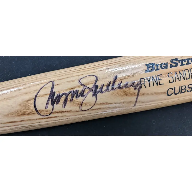 Ryne Sanberg Autographed Bat COA- Beckett