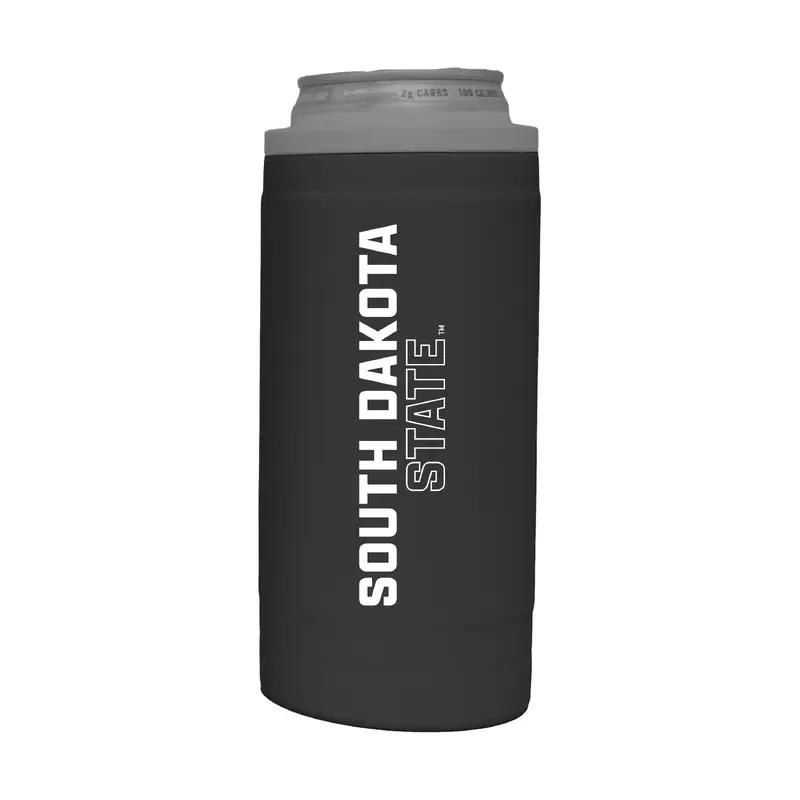 South Dakota State 12oz Optic Stacked Soft Touch Slim Coolie