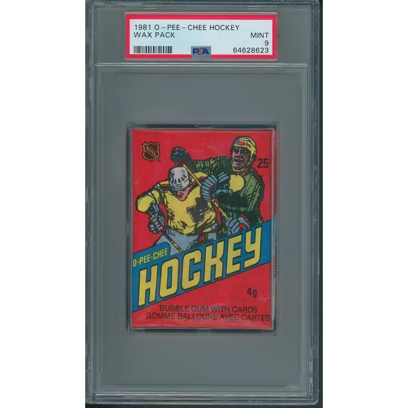 1981 1981/82 OPC O-Pee-Chee Hockey Unopened Wax Pack PSA 9 *8623
