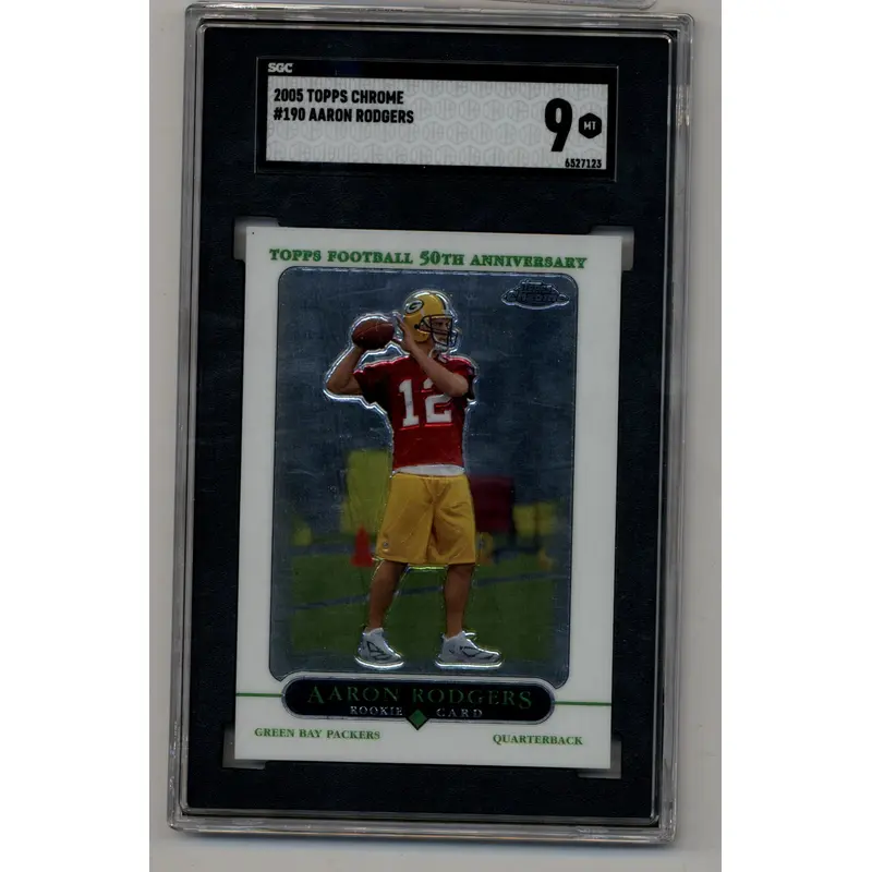 Aaron Rodgers 2005 Topps Chrome #190 SGC 9 Mint