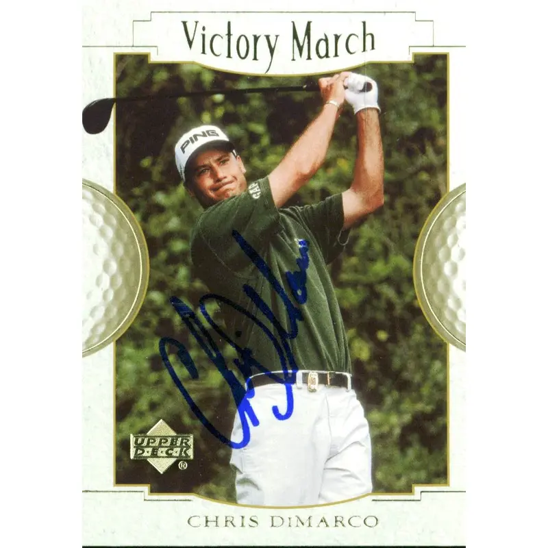 Chris DiMarco Signed Card 2001 Upper Deck Golf Victory March #163 w/ COA