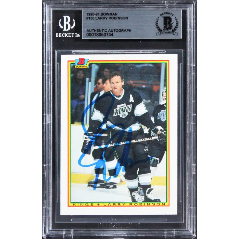 Kings Larry Robinson Authentic Signed 1990 Bowman #150 Card BAS Slabbed