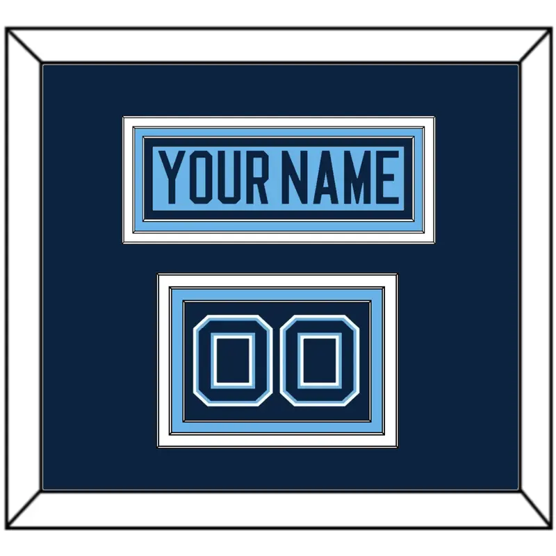 Maine Hockey Nameplate & Number (Shoulder) - Alternate Light Blue (2007-2008) - Triple Mat 3