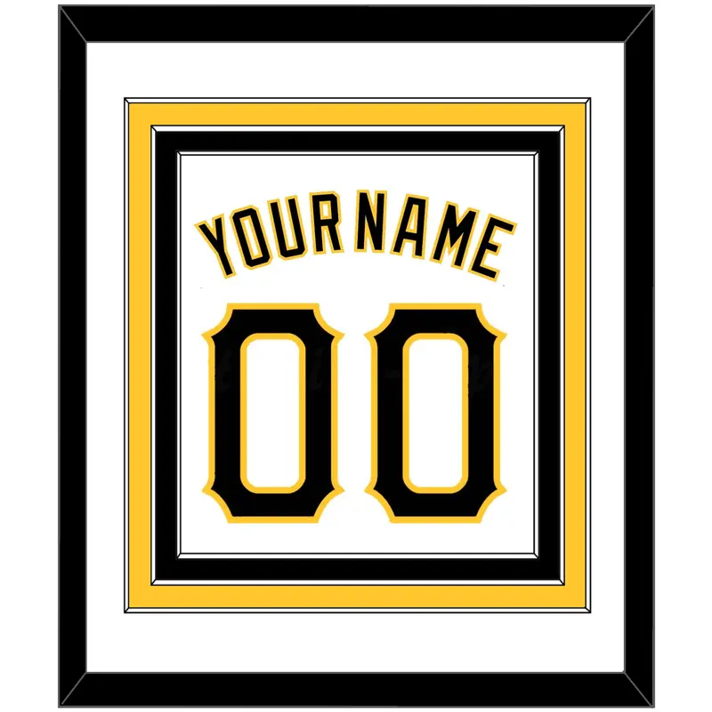 Pittsburgh Name & Number - Home White - Triple Mat 1