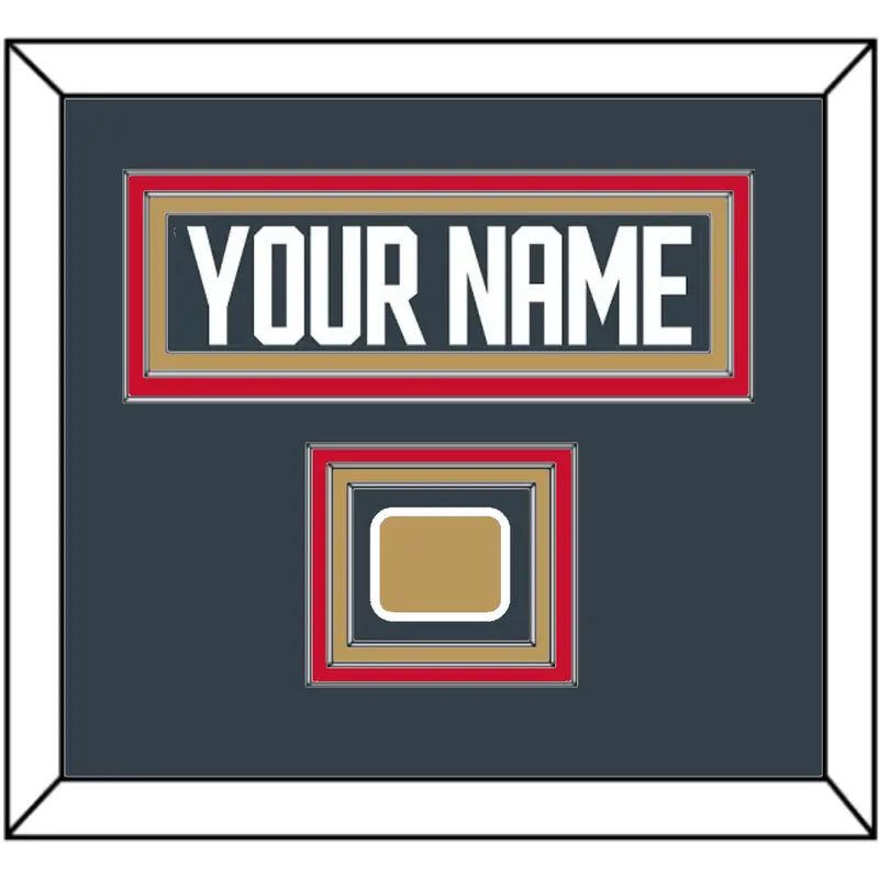 Vegas Nameplate & Jersey Logo Patch - Home Steel Gray - Triple Mat 2