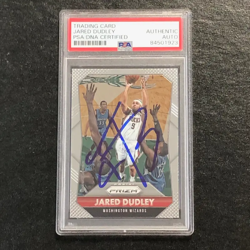 2015-16 Panini Prizm #215 Jared Dudley Signed Card AUTO PSA Slabbed Wizards