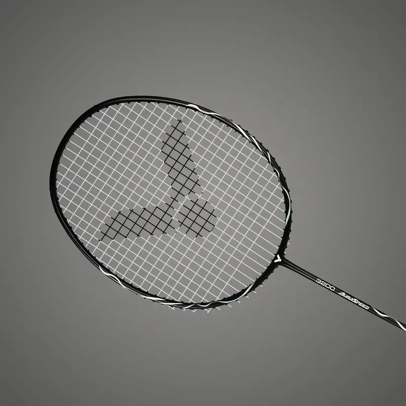 Auraspeed ARS-3200-4U G5 Strung Badminton Racket (White/Black) Vector | Kibi Sports