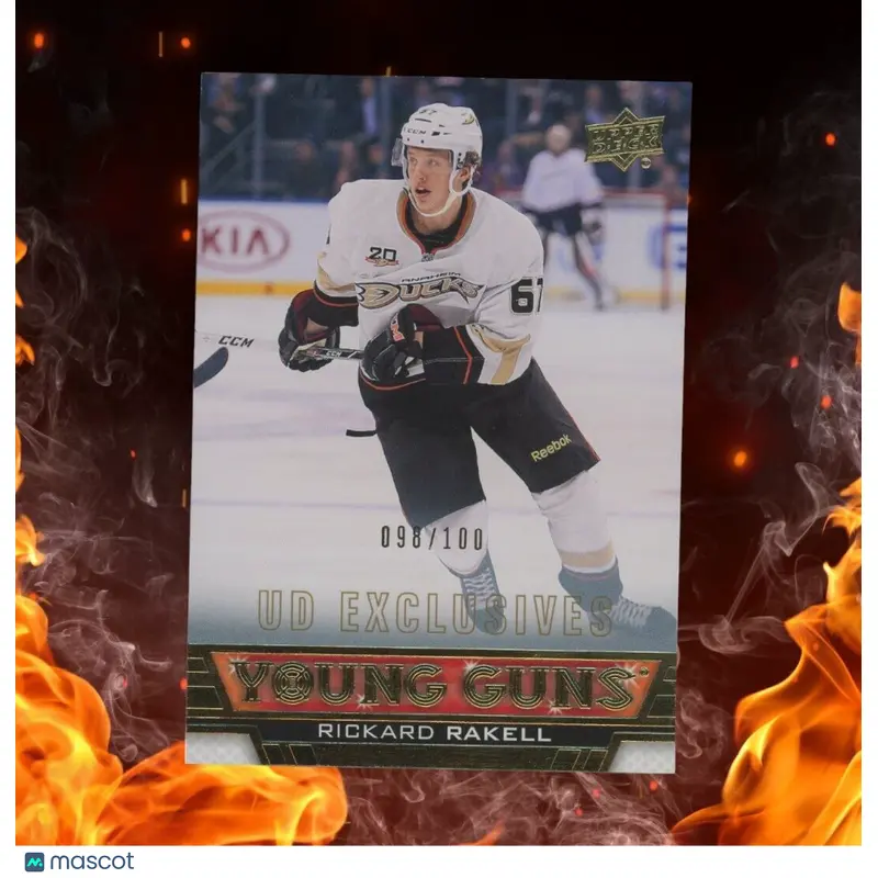 2013-14 Upper Deck RICKARD RAKELL Young Guns /100 UD Exclusives #480