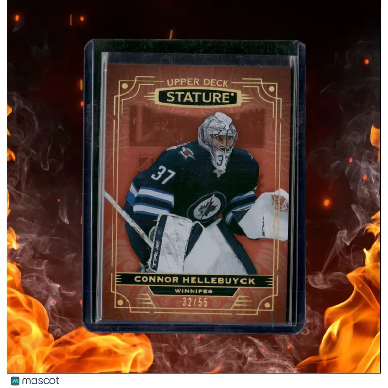 2022-23 Upper Deck Stature Connor Hellebuyck Orange 32/55 #53