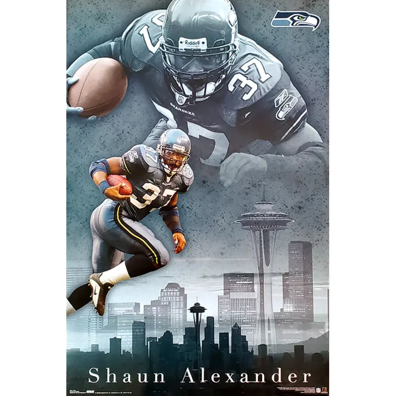 Shaun Alexander "Superstar" Seattle Seahawks NFL Action Poster - Costacos 2003